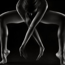 Photographie Yoga en Noir et Blanc